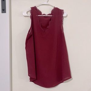 Maroon wide strap blouse